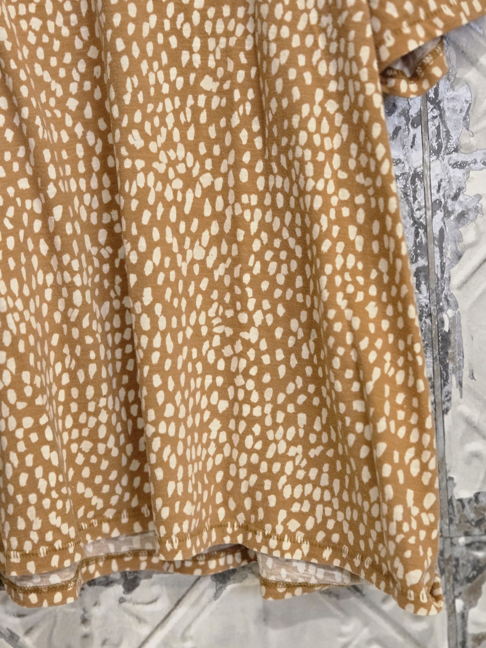 Lane Bryant Short Sleeve Top for Women - plus 26/28 Camel/Cream Speckled Style - Picture 8 of 9